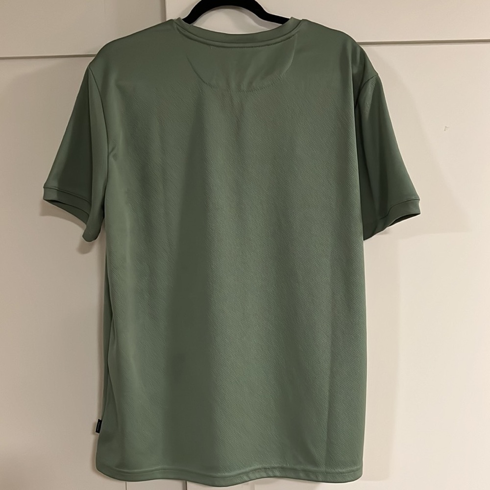 Tahari Mens shirt made to move, for comfort fit, and easy wear, Green, L, NWT - Picture 4 of 7